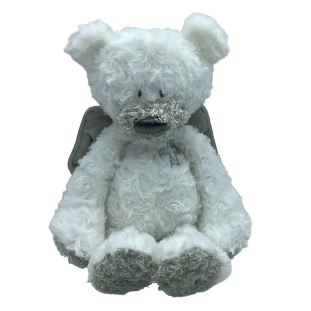 Demdaco White Plush Guardian Angel Bear Stuffed Animal Toy 16” Tender Blessings